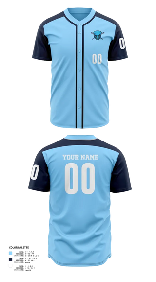 Full Button Baseball Jersey, Blue Sox, Baseball, Teamtime, Team time, sublimation, custom sports apparel, team uniforms, spirit wear, spiritwear, sports uniforms, custom shirts, team store, custom team store, fundraiser sports, apparel fundraiser