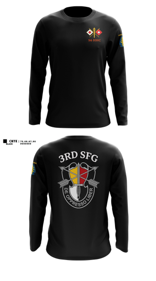 Long Sleeve Performance Shirt, S6 HHC 3SFG(A), Army, Teamtime, Team time, sublimation, custom sports apparel, team uniforms, spirit wear, spiritwear, sports uniforms, custom shirts, team store, custom team store, fundraiser sports, apparel fundraiser