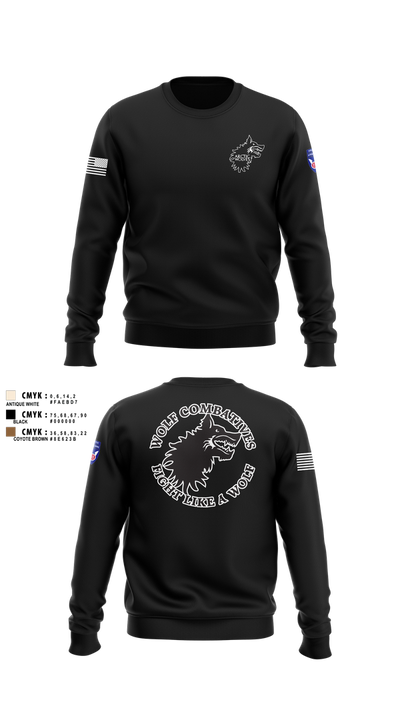 Wolf Combatives Crew Neck Sweatshirt - 100