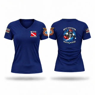 Womens Short Sleeve Vneck Shirt, West Tuckerton Fire Company, Fire Department, Teamtime, Team time, sublimation, custom sports apparel, team uniforms, spirit wear, spiritwear, sports uniforms, custom shirts, team store, custom team store, fundraiser sports, apparel fundraiser