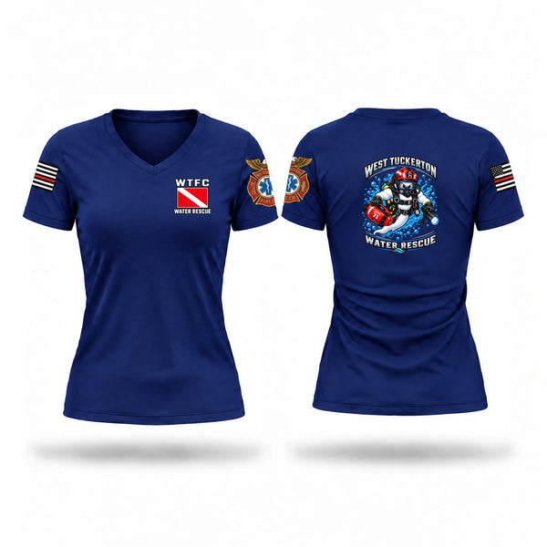 Womens Short Sleeve Vneck Shirt, West Tuckerton Fire Company, Fire Department, Teamtime, Team time, sublimation, custom sports apparel, team uniforms, spirit wear, spiritwear, sports uniforms, custom shirts, team store, custom team store, fundraiser sports, apparel fundraiser