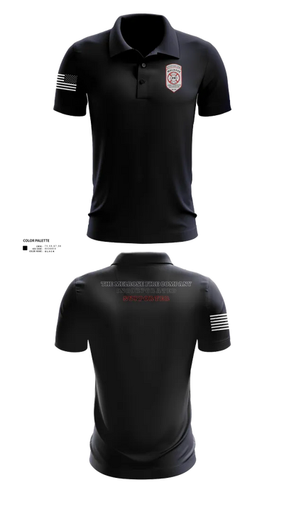 The Melrose Fire Company Incorporated 84438539 Short Sleeve Performance Polo - 30