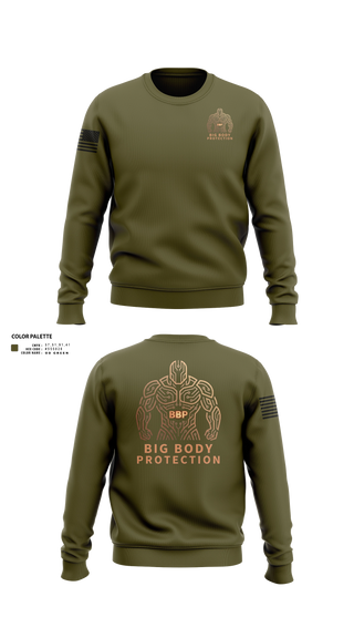 Crew Neck Sweatshirt, Big Body Protection, National Guard, Teamtime, Team time, sublimation, custom sports apparel, team uniforms, spirit wear, spiritwear, sports uniforms, custom shirts, team store, custom team store, fundraiser sports, apparel fundraiser