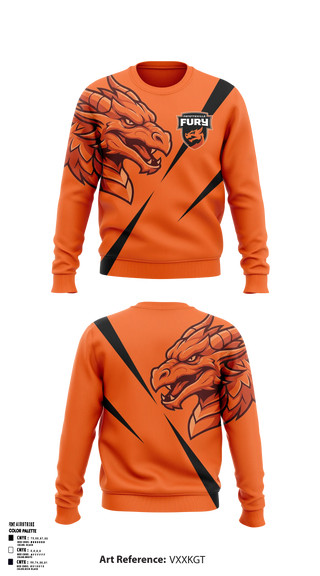 Crew Neck Sweatshirt, Fayetteville Fury Soccer, Men's Soccer, Teamtime, Team time, sublimation, custom sports apparel, team uniforms, spirit wear, spiritwear, sports uniforms, custom shirts, team store, custom team store, fundraiser sports, apparel fundraiser