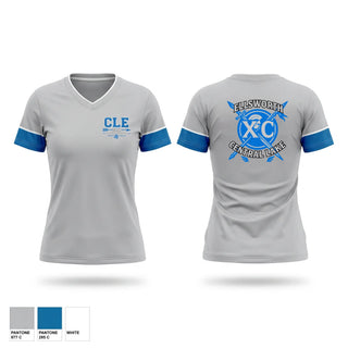 Womens Short Sleeve Vneck Shirt, CLE Knights, Cross Country, Teamtime, Team time, sublimation, custom sports apparel, team uniforms, spirit wear, spiritwear, sports uniforms, custom shirts, team store, custom team store, fundraiser sports, apparel fundraiser