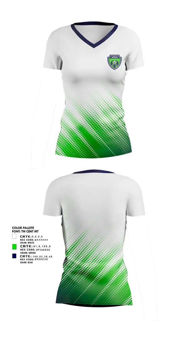 Womens Short Sleeve Vneck Shirt, North Fc, Women's Soccer, Teamtime, Team time, sublimation, custom sports apparel, team uniforms, spirit wear, spiritwear, sports uniforms, custom shirts, team store, custom team store, fundraiser sports, apparel fundraiser