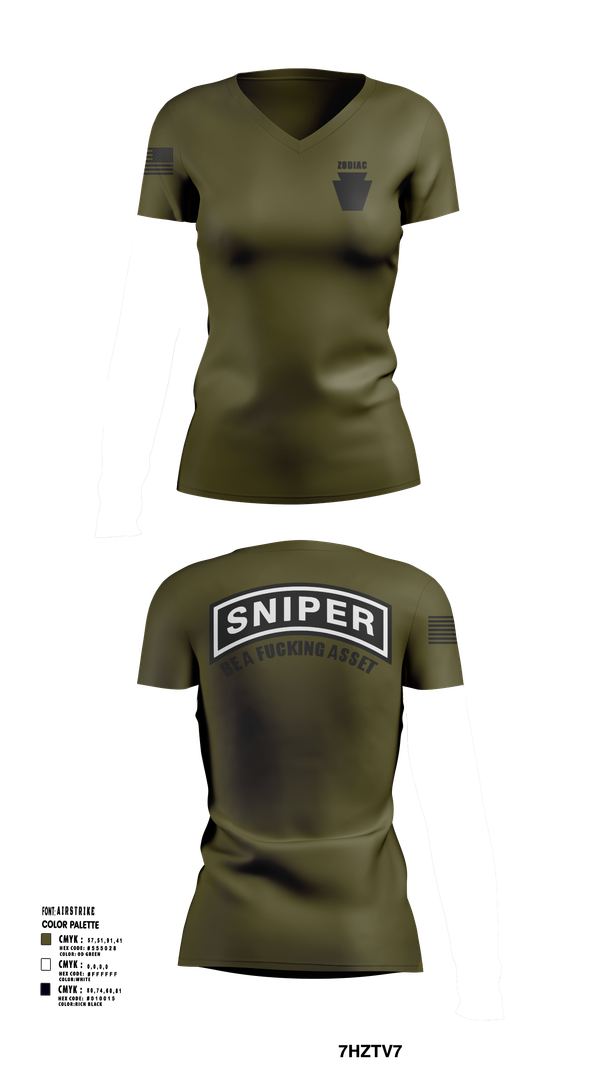 Womens Short Sleeve Vneck Shirt, , National Guard, Teamtime, Team time, sublimation, custom sports apparel, team uniforms, spirit wear, spiritwear, sports uniforms, custom shirts, team store, custom team store, fundraiser sports, apparel fundraiser
