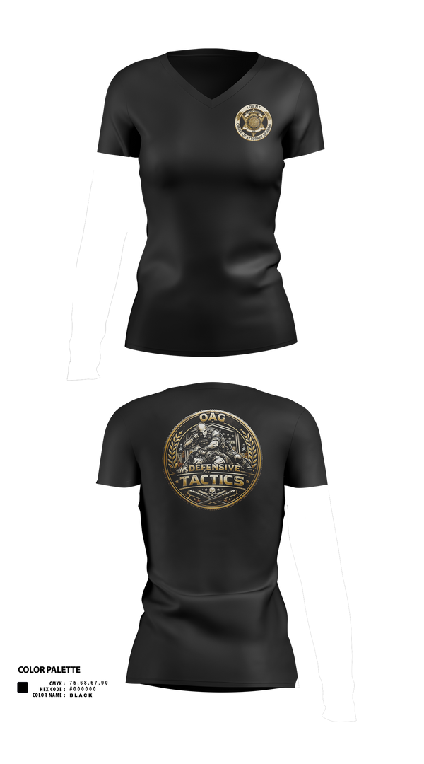 Womens Short Sleeve Vneck Shirt, OAG-DT, Police, Teamtime, Team time, sublimation, custom sports apparel, team uniforms, spirit wear, spiritwear, sports uniforms, custom shirts, team store, custom team store, fundraiser sports, apparel fundraiser