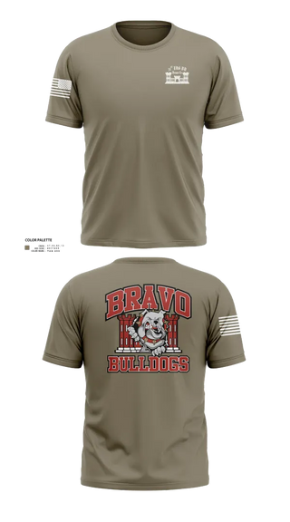 Short Sleeve Performance Shirt, Bravo Company “Bulldogs” 31st Engineer Battalion, , Teamtime, Team time, sublimation, custom sports apparel, team uniforms, spirit wear, spiritwear, sports uniforms, custom shirts, team store, custom team store, fundraiser sports, apparel fundraiser