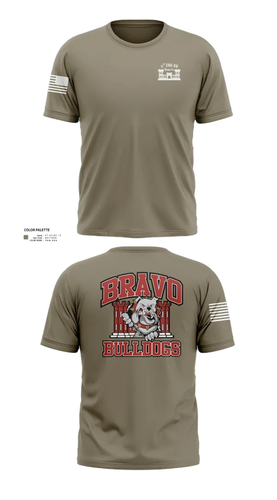 Bravo Company “Bulldogs” 31st Engineer Battalion 91447839 Short Sleeve Performance Shirt - 100
