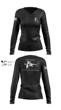North Carolina Police Dog Association  Women's Long Sleeve V-neck Shirt - 102