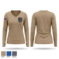 Roy Cit Police K9 Women's Long Sleeve V-neck Shirt - 1