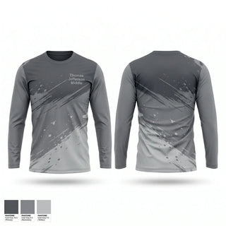 Long Sleeve Performance Shirt, Thomas Jefferson Middle, Women's Basketball, Teamtime, Team time, sublimation, custom sports apparel, team uniforms, spirit wear, spiritwear, sports uniforms, custom shirts, team store, custom team store, fundraiser sports, apparel fundraiser