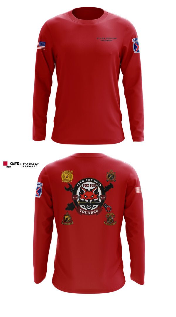 Long Sleeve Performance Shirt, F FSB, 5-25 FAR, Army, Teamtime, Team time, sublimation, custom sports apparel, team uniforms, spirit wear, spiritwear, sports uniforms, custom shirts, team store, custom team store, fundraiser sports, apparel fundraiser