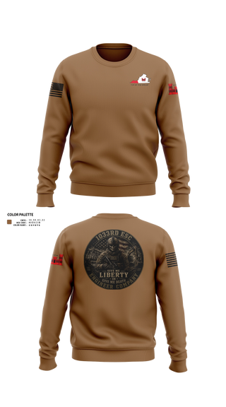 Crew Neck Sweatshirt, 1033rd Engineer Support Company, National Guard, Teamtime, Team time, sublimation, custom sports apparel, team uniforms, spirit wear, spiritwear, sports uniforms, custom shirts, team store, custom team store, fundraiser sports, apparel fundraiser