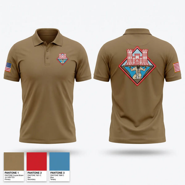 Short Sleeve Performance Polo, 363 Engineer Battalion, Army, Teamtime, Team time, sublimation, custom sports apparel, team uniforms, spirit wear, spiritwear, sports uniforms, custom shirts, team store, custom team store, fundraiser sports, apparel fundraiser