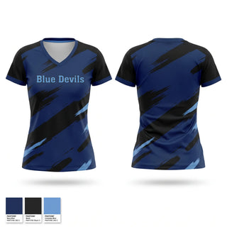 Womens Short Sleeve Vneck Shirt, Blue Devils, Baseball, Teamtime, Team time, sublimation, custom sports apparel, team uniforms, spirit wear, spiritwear, sports uniforms, custom shirts, team store, custom team store, fundraiser sports, apparel fundraiser