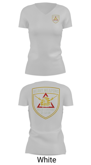 Womens Short Sleeve Vneck Shirt, Co D 2-121 IN, Army, Teamtime, Team time, sublimation, custom sports apparel, team uniforms, spirit wear, spiritwear, sports uniforms, custom shirts, team store, custom team store, fundraiser sports, apparel fundraiser