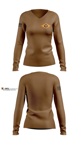 Womens Long Sleeve Vneck Shirt, Dog Company, Army, Teamtime, Team time, sublimation, custom sports apparel, team uniforms, spirit wear, spiritwear, sports uniforms, custom shirts, team store, custom team store, fundraiser sports, apparel fundraiser