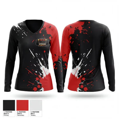 Two Six Offroad 1950955 Women's Long Sleeve V-neck Shirt - 1