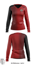 Daily Tigers 29154077 Women's Long Sleeve V-neck Shirt - 1