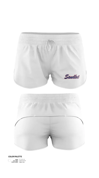 Womens Shorts, Sandlot Softball, Softball, Teamtime, Team time, sublimation, custom sports apparel, team uniforms, spirit wear, spiritwear, sports uniforms, custom shirts, team store, custom team store, fundraiser sports, apparel fundraiser