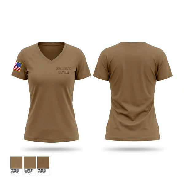 Womens Short Sleeve Vneck Shirt, Sheriff’s Office, Police, Teamtime, Team time, sublimation, custom sports apparel, team uniforms, spirit wear, spiritwear, sports uniforms, custom shirts, team store, custom team store, fundraiser sports, apparel fundraiser
