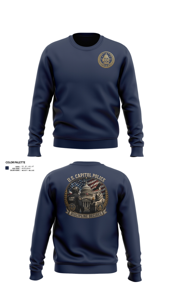 Crew Neck Sweatshirt, USCP ROC 268, Police, Teamtime, Team time, sublimation, custom sports apparel, team uniforms, spirit wear, spiritwear, sports uniforms, custom shirts, team store, custom team store, fundraiser sports, apparel fundraiser