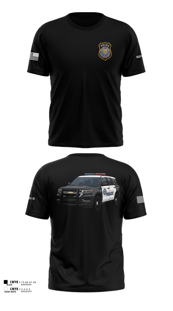 DEPARTMENT OF THE ARMY CIVILIAN POLICE 31166882 Old School Cotton Feel Shirt - 102
