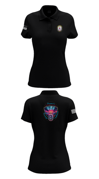 Womens Short Sleeve Performance Polo, USS Bougainville CPO, , Teamtime, Team time, sublimation, custom sports apparel, team uniforms, spirit wear, spiritwear, sports uniforms, custom shirts, team store, custom team store, fundraiser sports, apparel fundraiser