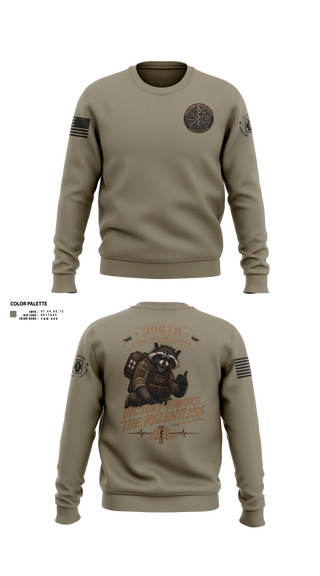 Crew Neck Sweatshirt, 396th MCGA, Army, Teamtime, Team time, sublimation, custom sports apparel, team uniforms, spirit wear, spiritwear, sports uniforms, custom shirts, team store, custom team store, fundraiser sports, apparel fundraiser