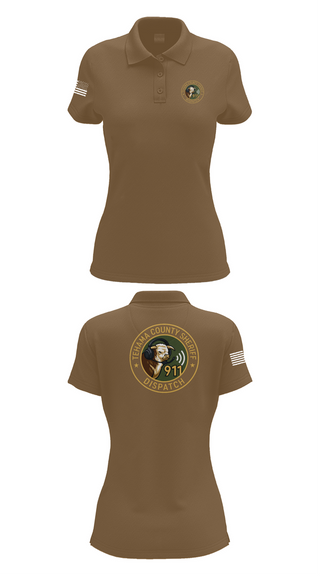 Womens Short Sleeve Performance Polo, TCSO DISPATCH, , Teamtime, Team time, sublimation, custom sports apparel, team uniforms, spirit wear, spiritwear, sports uniforms, custom shirts, team store, custom team store, fundraiser sports, apparel fundraiser