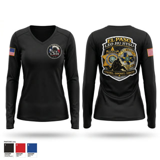 Womens Long Sleeve Vneck Shirt, El Paso, Police, Teamtime, Team time, sublimation, custom sports apparel, team uniforms, spirit wear, spiritwear, sports uniforms, custom shirts, team store, custom team store, fundraiser sports, apparel fundraiser