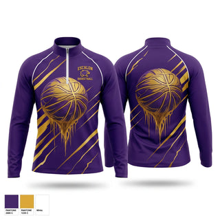 Quarter Zip Jacket, Escalon Cougars, Men's Basketball, Teamtime, Team time, sublimation, custom sports apparel, team uniforms, spirit wear, spiritwear, sports uniforms, custom shirts, team store, custom team store, fundraiser sports, apparel fundraiser