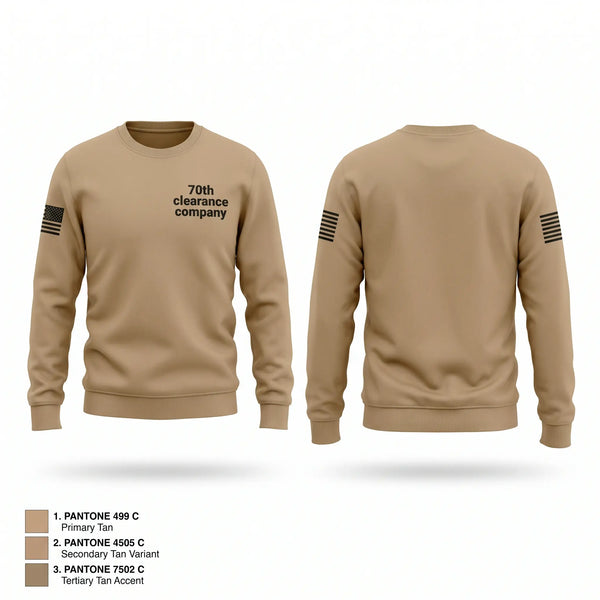 Crew Neck Sweatshirt, 70th clearance company, Army, Teamtime, Team time, sublimation, custom sports apparel, team uniforms, spirit wear, spiritwear, sports uniforms, custom shirts, team store, custom team store, fundraiser sports, apparel fundraiser