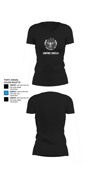 Empire Shield 55309302 Women's Short Sleeve V-neck Shirt - 23