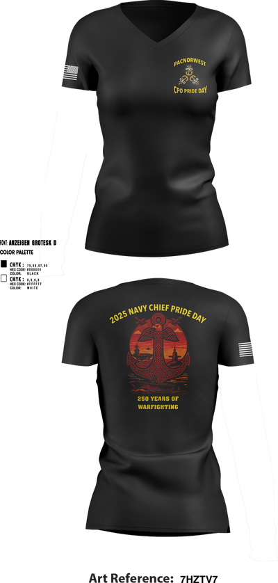 PNW CHIEFS 6578878 Women's Short Sleeve V-neck Shirt - 1 (1)