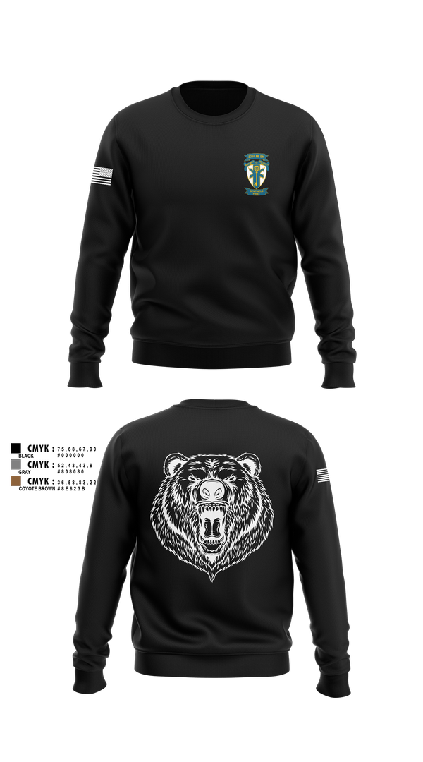 Crew Neck Sweatshirt, HQ, 309TH MI BN, , Teamtime, Team time, sublimation, custom sports apparel, team uniforms, spirit wear, spiritwear, sports uniforms, custom shirts, team store, custom team store, fundraiser sports, apparel fundraiser