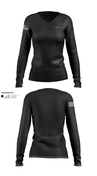 Womens Long Sleeve Vneck Shirt, TacBlocks, , Teamtime, Team time, sublimation, custom sports apparel, team uniforms, spirit wear, spiritwear, sports uniforms, custom shirts, team store, custom team store, fundraiser sports, apparel fundraiser