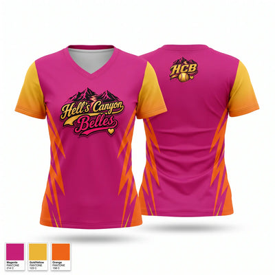 Hells Canyon Belles Women's Short Sleeve V-neck Shirt - 1
