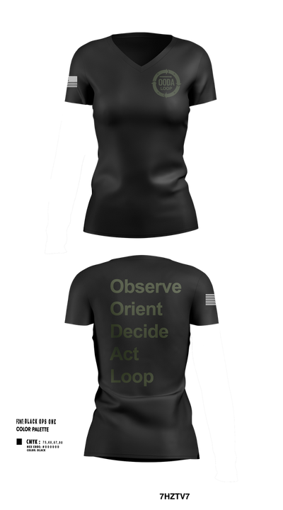 OODA LOOP Women's Short Sleeve V-neck Shirt - 1