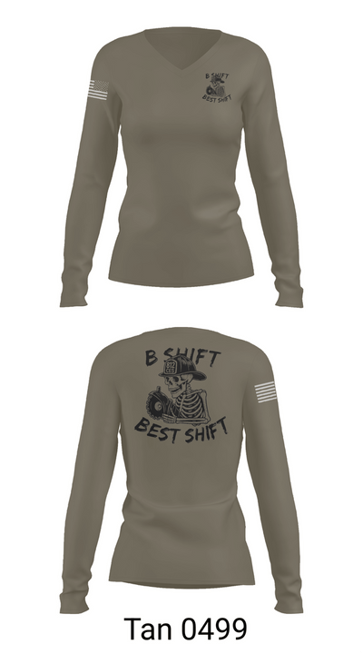 812 CES (B shift) 21761053 Women's Long Sleeve V-neck Shirt - 77