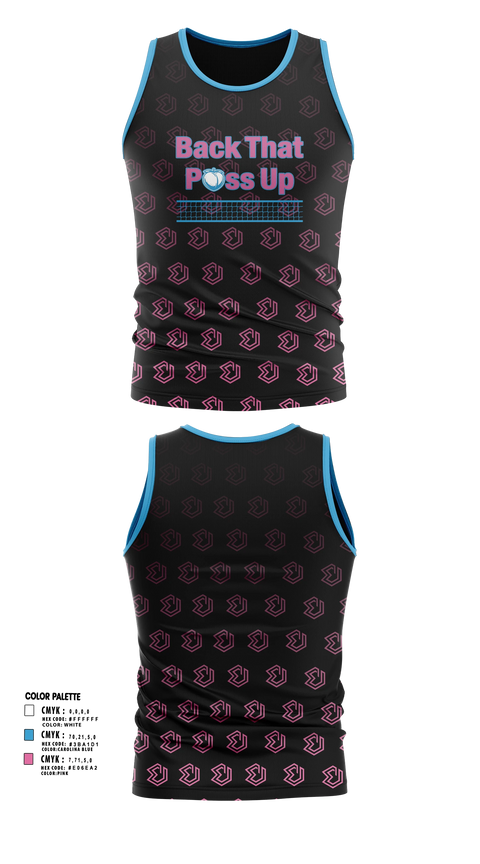 Tank Top, Back That Pass Up, Men's Volleyball, Teamtime, Team time, sublimation, custom sports apparel, team uniforms, spirit wear, spiritwear, sports uniforms, custom shirts, team store, custom team store, fundraiser sports, apparel fundraiser