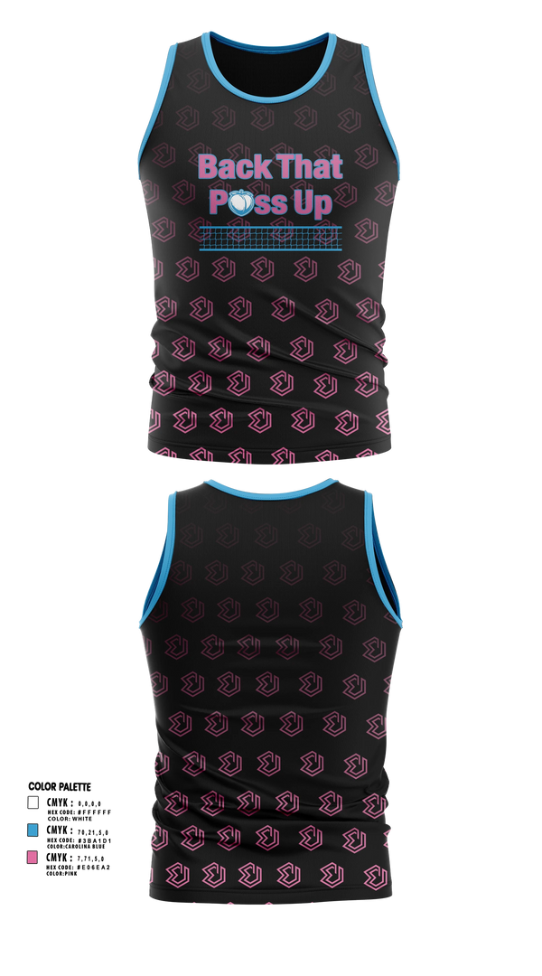 Tank Top, Back That Pass Up, Men's Volleyball, Teamtime, Team time, sublimation, custom sports apparel, team uniforms, spirit wear, spiritwear, sports uniforms, custom shirts, team store, custom team store, fundraiser sports, apparel fundraiser