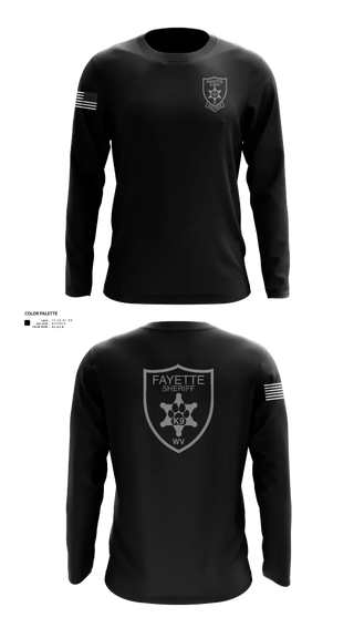 Long Sleeve Performance Shirt, Fayette County Sheriff WV, Police, Teamtime, Team time, sublimation, custom sports apparel, team uniforms, spirit wear, spiritwear, sports uniforms, custom shirts, team store, custom team store, fundraiser sports, apparel fundraiser