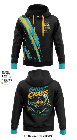 Hoodie, Ghost Crabs, Baseball, Teamtime, Team time, sublimation, custom sports apparel, team uniforms, spirit wear, spiritwear, sports uniforms, custom shirts, team store, custom team store, fundraiser sports, apparel fundraiser
