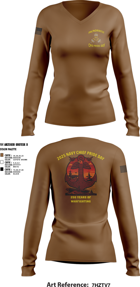 Womens Long Sleeve Vneck Shirt, PNW CHIEFS, , Teamtime, Team time, sublimation, custom sports apparel, team uniforms, spirit wear, spiritwear, sports uniforms, custom shirts, team store, custom team store, fundraiser sports, apparel fundraiser