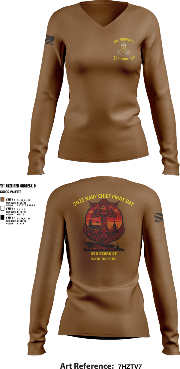 Womens Long Sleeve Vneck Shirt, PNW CHIEFS, , Teamtime, Team time, sublimation, custom sports apparel, team uniforms, spirit wear, spiritwear, sports uniforms, custom shirts, team store, custom team store, fundraiser sports, apparel fundraiser