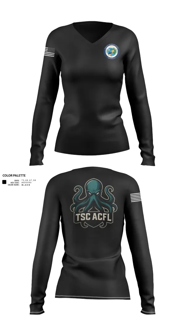 Womens Long Sleeve Vneck Shirt, Rsc, , Teamtime, Team time, sublimation, custom sports apparel, team uniforms, spirit wear, spiritwear, sports uniforms, custom shirts, team store, custom team store, fundraiser sports, apparel fundraiser