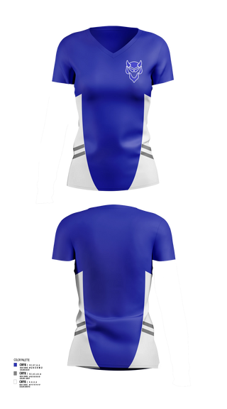 Womens Short Sleeve Vneck Shirt, Blue Devils, Softball, Teamtime, Team time, sublimation, custom sports apparel, team uniforms, spirit wear, spiritwear, sports uniforms, custom shirts, team store, custom team store, fundraiser sports, apparel fundraiser